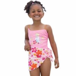 Princess Cinderella Swimsuit with Sarong